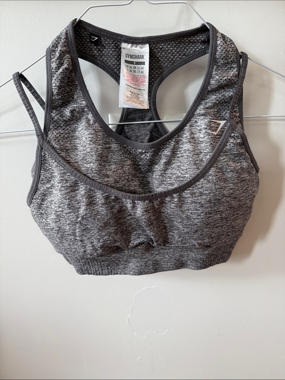 Gymshark Gray Seamless Racerback Sports Bra